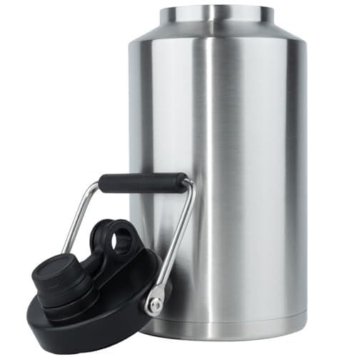 Kerilyn Insulated Gallon Jug with Handle, One Gallon, 128 Ounces, Stainless Steel, Large Double Vacuum Water Bottle for Hot & Cold Drinks, Wide Mouth, Sweat Proof, Great for Travel, Camping