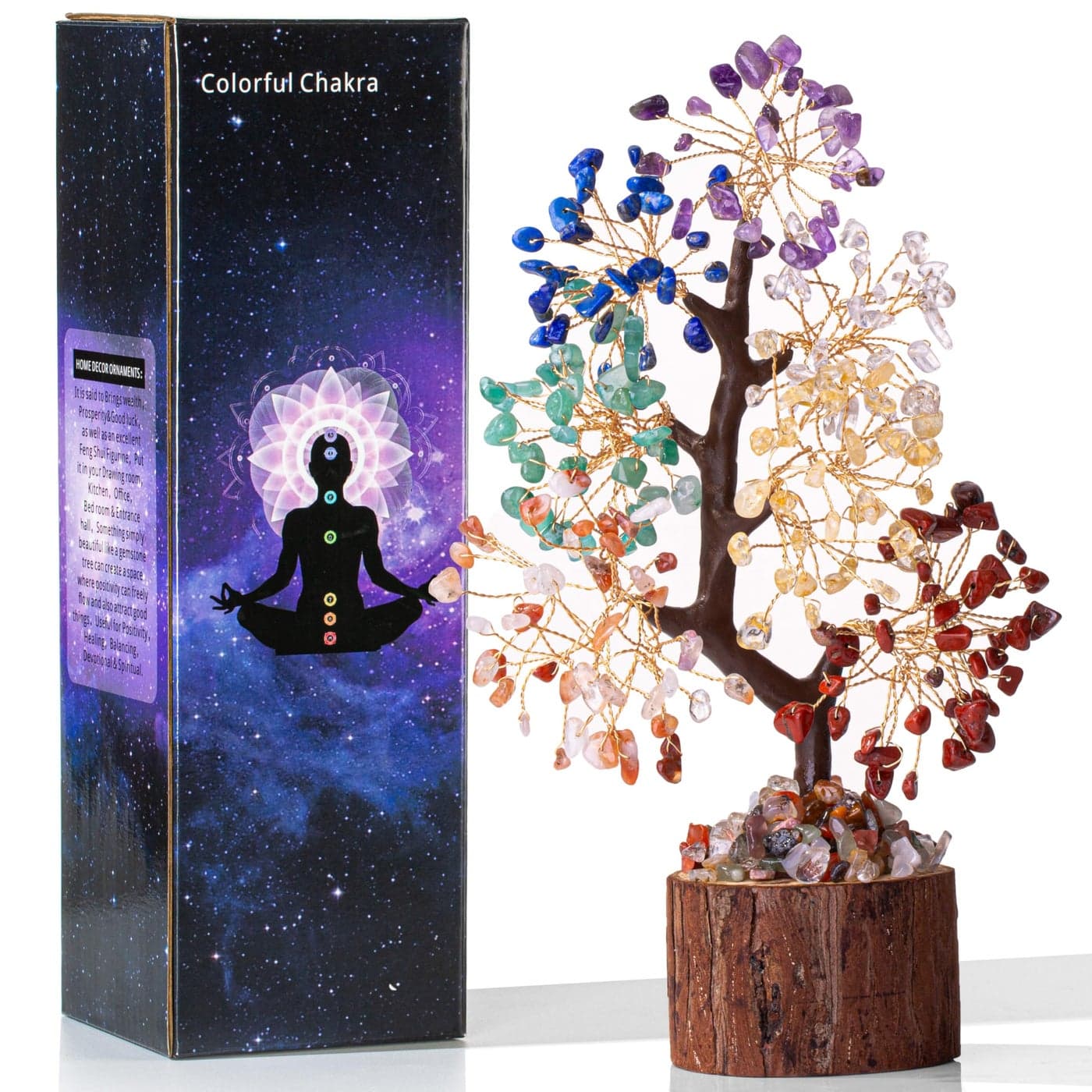 MAIBAOTA 7 Chakra Tree Crystals and Healing Stones Gemstones Healing Crystals Spiritual Gifts for Women Spiritual Meditation Decor Crystal Tree of Life Decor