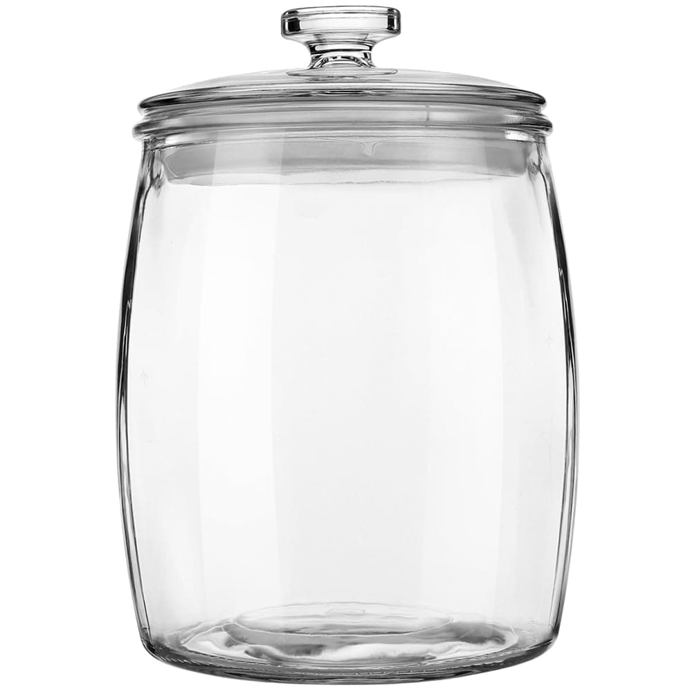Folinstall Wide Mouth Apothecary Jar with Lid 05 Gallon Glass Jar for Kitchen Storage and Laundry Room Organization 72 oz Clear Glass Container for Cookie Candy Sugar Flour Nuts