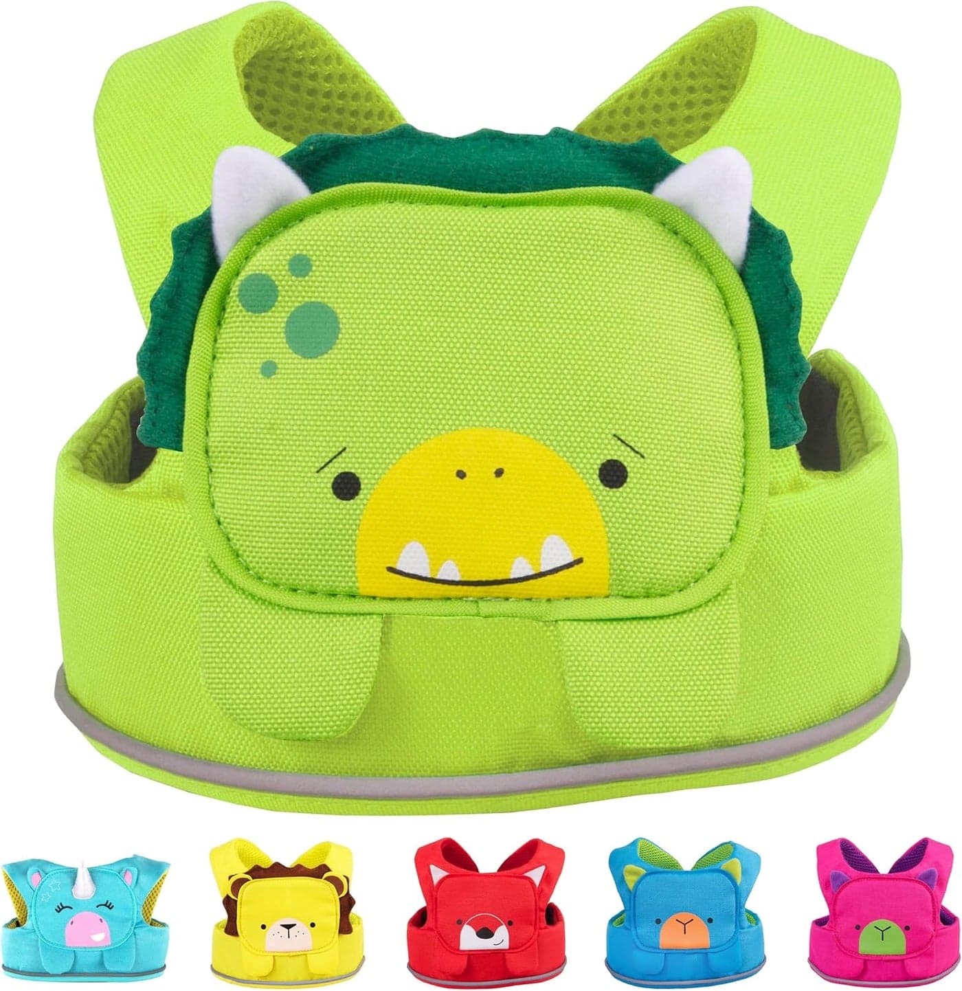 Trunki Toddler Leash Fuss Free Toddler Walking Reins Kids Safety Harness Baby Leash for Kids Dudley Dinosaur Green