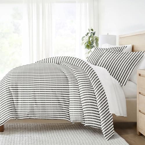 Linen Market Duvet Cover Queen (Gray) - Experience Hotel-Like Comfort with Unparalleled Softness, Exquisite Prints & Solid Colors for a Dreamy Bedroom - Queen Duvet Cover Set with 2 Pillow Shams