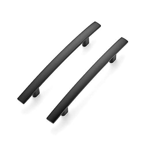 Ravinte 40 Pack | 6'' Curved Cabinet Pulls Matte Black Kitchen Drawer Pulls Arch Cabinet Handles 6”Length, 3.75” Hole Center