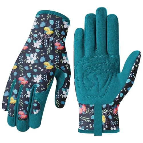 Baidast Gardening Gloves for Women, Breathable Leather Garden Gloves with Grip, Thorn Proof Working Gloves for Digging, Planting, Pruning