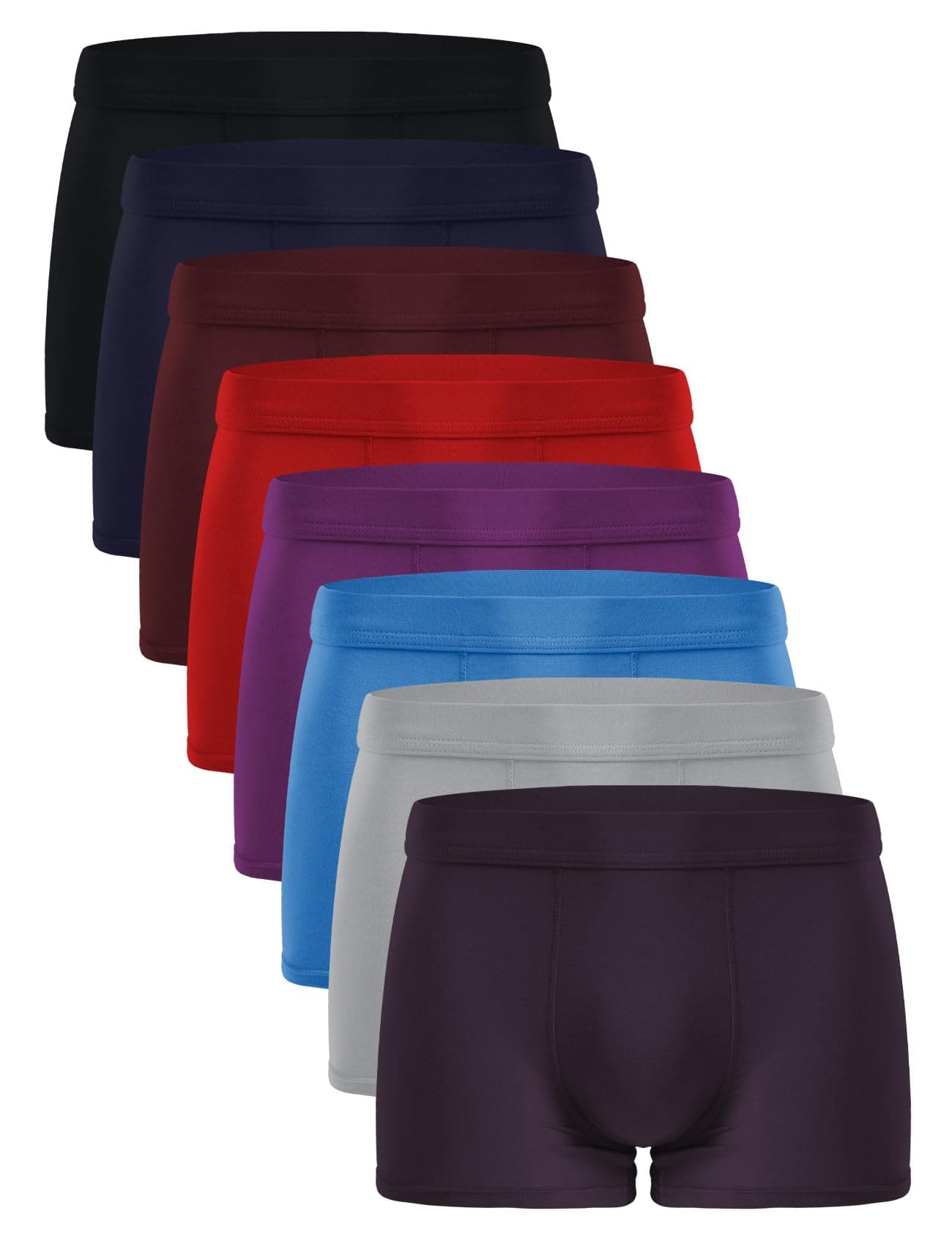 youlehe Men's Underwear Soft Rayon Boxer Briefs Stretch Trunks Pack (as1, alpha, m, regular, regular, 8 Pack 09)