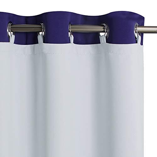 KGORGE Blackout Curtain Liners for Window - Easy Install with Top Tab/Grommets, Light Blocking Privacy Curtain Drapes for 63" Length Panels (2 Pcs, 50"x 59" Each, Grayish White, Rings Included)