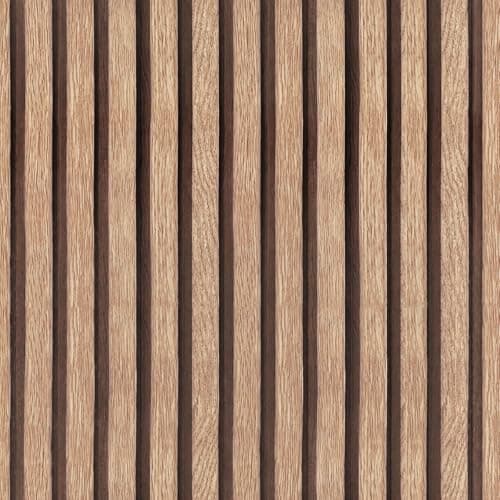 Yun-aeon Natural Wood Peel and Stick Wallpaper Wood Slats - 17.3"x 1200" Tan Self-Adhesive Waterproof Vinyl Removable Wall Paper for Wall Decor Bedroom