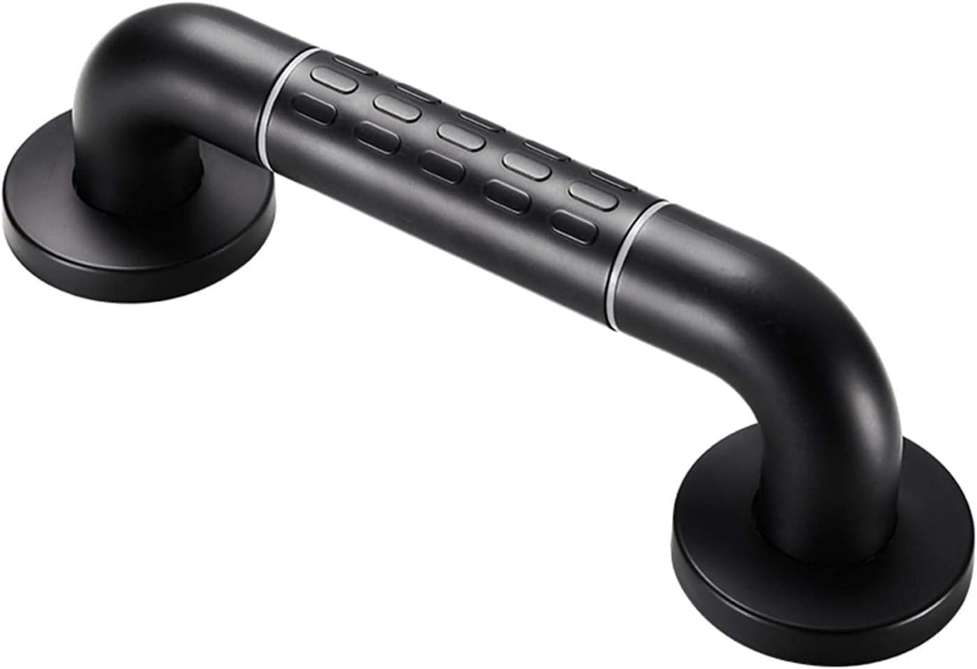 BATH GURU Stainless Steel and ABS Toilet Bathroom Grab Bars for Handicap Elderly Senior Citizens, Shower Safety Grab Bar Handle 9 Inch, Black
