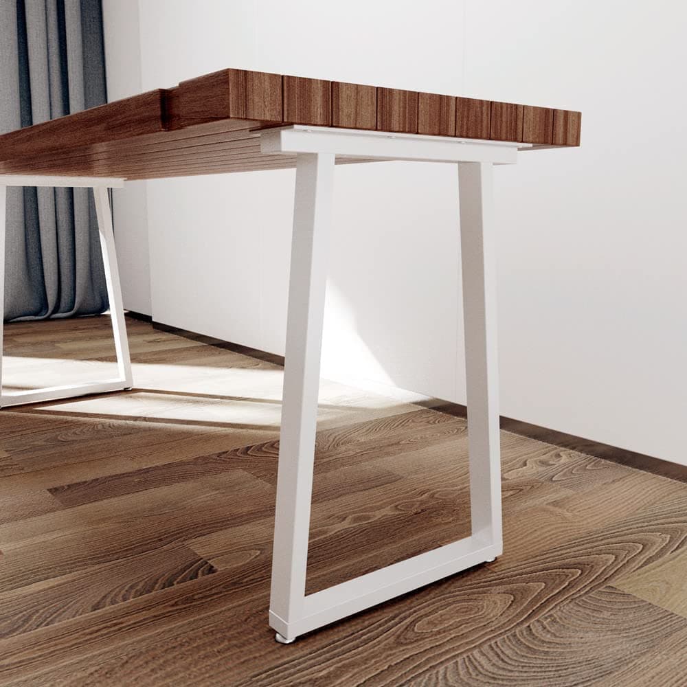 DECORILA Metal Table Legs 28Height 177Wide Heavy Duty Desk Legs DIY Furniture Legs for Dining TableCoffee TableOffice Desk TRAPEZOIDAL Shape White only Legs