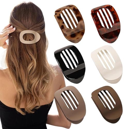 Hair Clips for Woman, 6 Pcs Flat Hair Clips Curved Design Duckbill Hair Clip for Women French Flat Claw Clips for All Hairstyles Hair Accessories for Women