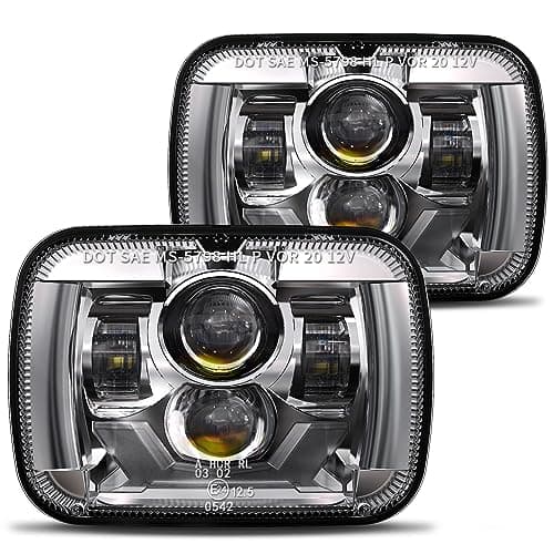 HWSTAR New 180W 1000% Bright H6054 5x7 7x6 Led Headlights Compatible with Jeep Cherokee XJ Wrangler YJ Emark DOT Anti-glare Turn Signal Hi/Low Sealed Beam Ford Chevy GMC Toyota Nissan van pickup etc
