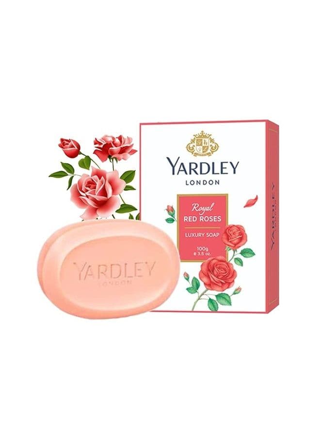Royal Red Roses Luxury Soap (100 g) Pack of 3