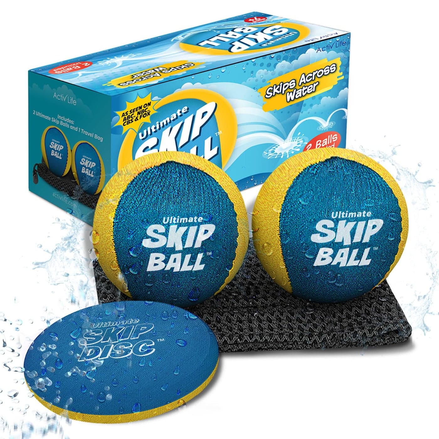 Easter Gifts for Kids (Water Skip Balls) Beach Games for Adults and Family Basket Stuffers Boys Girls Ages 7 8-10 11 12 Year Old Teen Gift Swimming Pool Swim Toys Fun Sand Mom Dad Birthday Presents