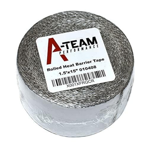 A-Team Performance Heat Shield & Thermal Tape Automotive Lightweight Reflective Barrier - 1.5-in x 15-ft Roll Silver - High-Temp Heat Tape Protector for Exhaust Hoses & Wiring to 2000F Radiant Barrier