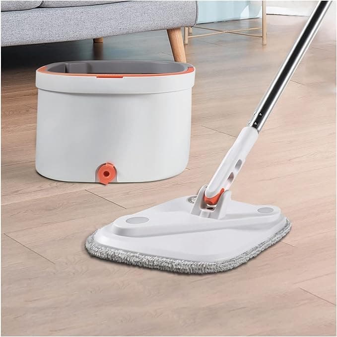 Brikipth Sewage Separation Handsfree Wash Mop and Bucket Set Household Rotating Floor Mop Lazy Mop Dust Removal Mop Dry and Wet Use Perfect for Home Kitchen Bathroom Floor