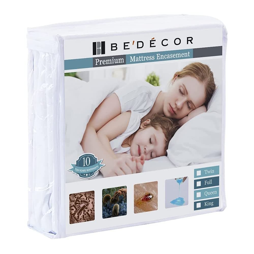 Bedecor Set of 2 Zippered Twin Mattress Protector Cover for 36 Depth MattressFully Encased Liquid Proof Urine Pee Protection Breathable Smooth Incontinence Pet Baby Potty Training