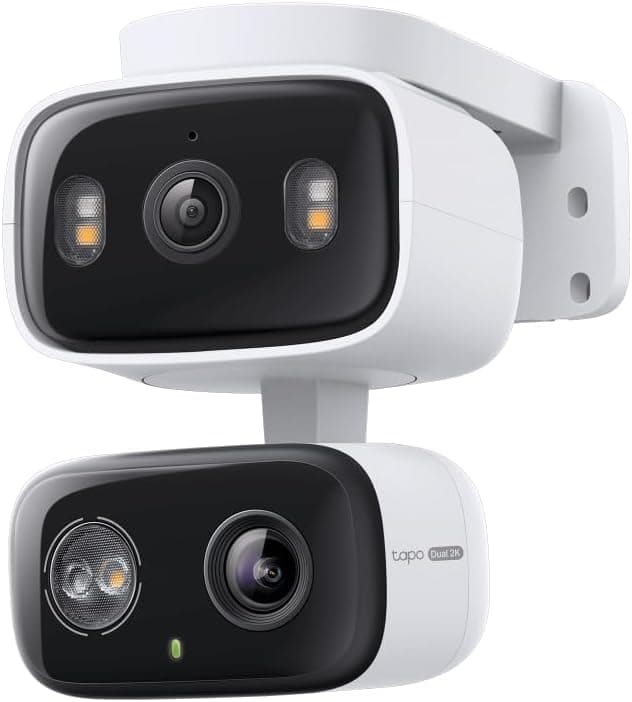 Tapo 2K 3MP IndoorOutdoor Dual Lens PanTilt Security Camera 130 WideAngle 6mm Telephoto 360 Pan Free PersonVehicle Detection SDCloud Storage Works wAlexa Google Home HybridCam Duo