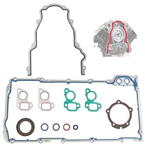 Timing Cover Gasket Set Oil Pan Gasket Set Compatible with GM Chevy Cadillac Buick Saab Isuzu Vehicle 48 53 60 62L LS V8 Engine 19992011 Replaces TCS45993 12633904 OS32241 OS30693R 12612350