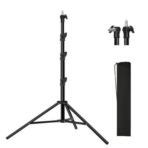 Heavy Duty Light Stand 98ft 3m Photography Tripod Light Stand Metal Adjustable Spring Cushioned with Carry Bag 14 to 38 Universal Screw for Photography LED Video Light Ring Light Monolight