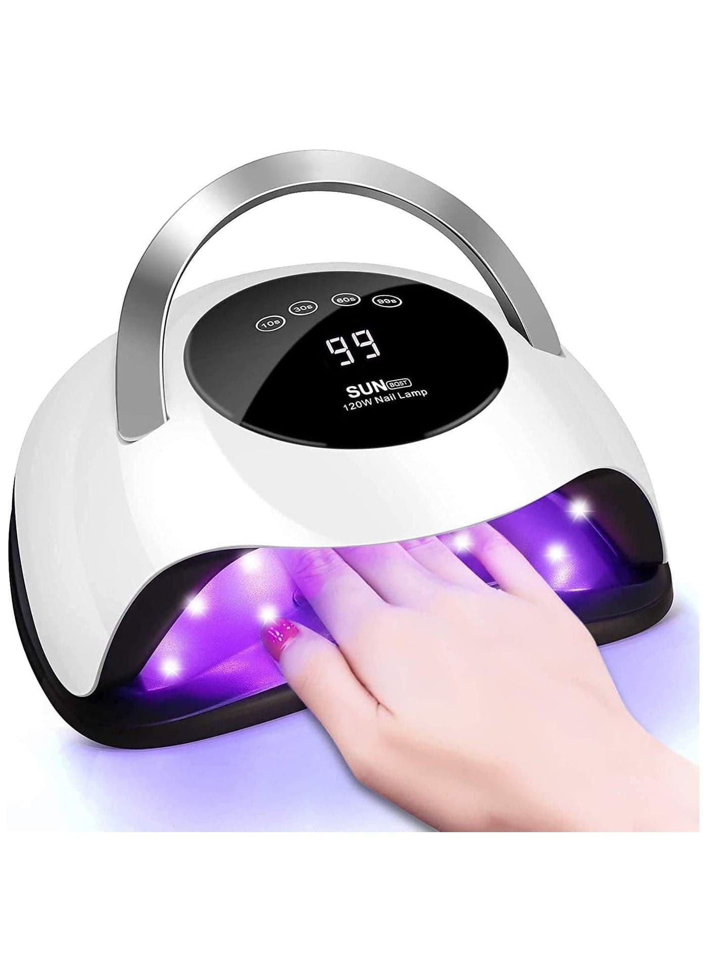 120W UV LED Nail Lamp For Drying Gel Nail Dryer LCD Display High Powder Auto Sensing Lamp