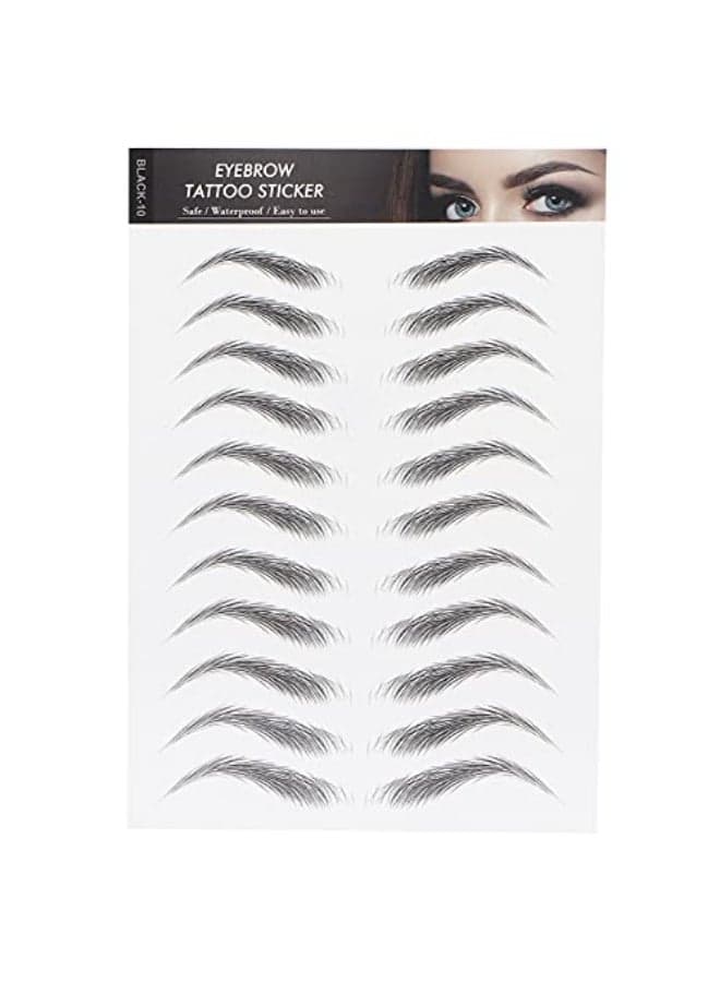 Eyebrow Sticker Long Lasting Eyebrow Transfers Sticker Household Portable Women Eyebrow Sticker BLACK10