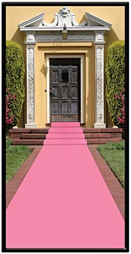 Beistle Novelty Pink Polyester Fabric Aisle Runner For Princess Theme Birthday Party Sweet 16 Bachelorette Party Supplies 24" x 15'