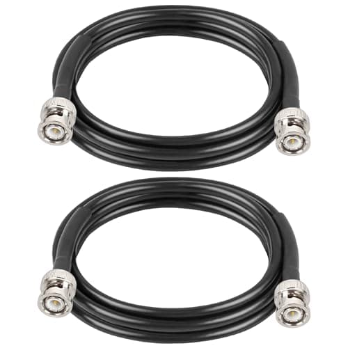 MOOKEERF 2PCS BNC Coax Cable 5ft 50 Ohm RG58 Coaxial Cable with BNC Connectors