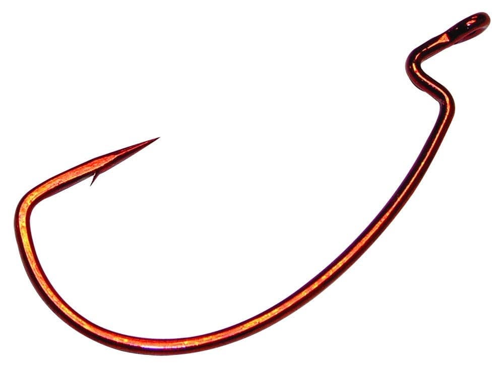 Gamakatsu EWG Offset Worm Hook (Red, 1/0)