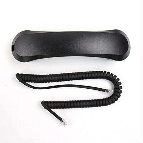 The VoIP Lounge Replacement Handset Receiver with Curly Cord Black for Avaya IP Office 1400 and 1600 Series Phone 1403 1408 1416 1603 1608 1616