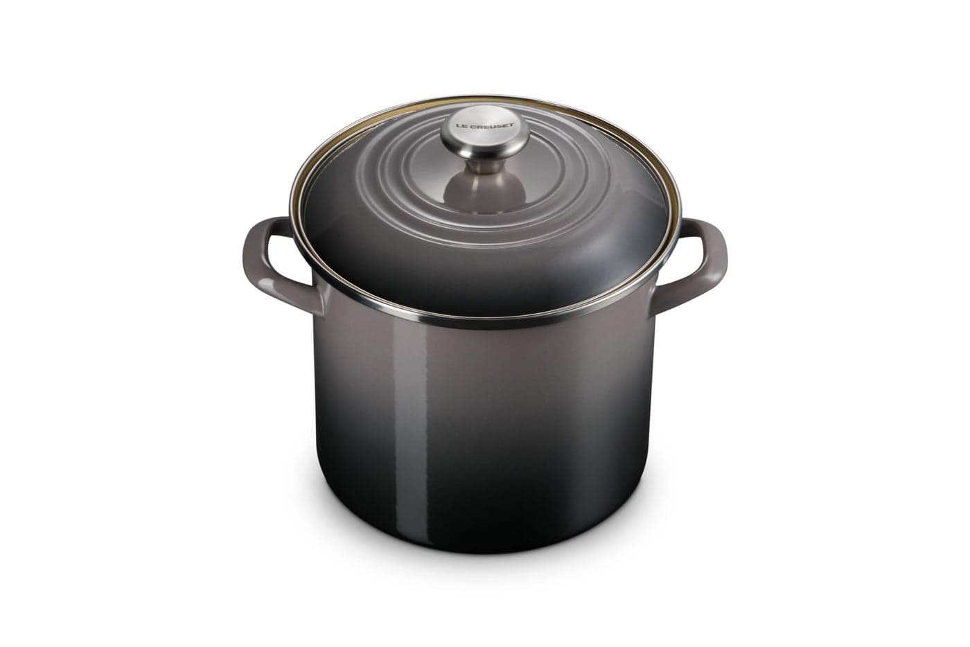 Le Creuset Enamel on Steel Traditional Stockpot, 8 qt., Oyster with Stainless Steel Knob