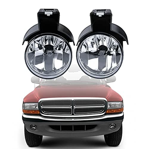munirater CH2592104 CH2593104 Fog Lights with Bulbs Replacement for Dakota 1997-2000 Pickup Truck Durango 1998-2000 Lighting OE Fitment Set (2-Pack)