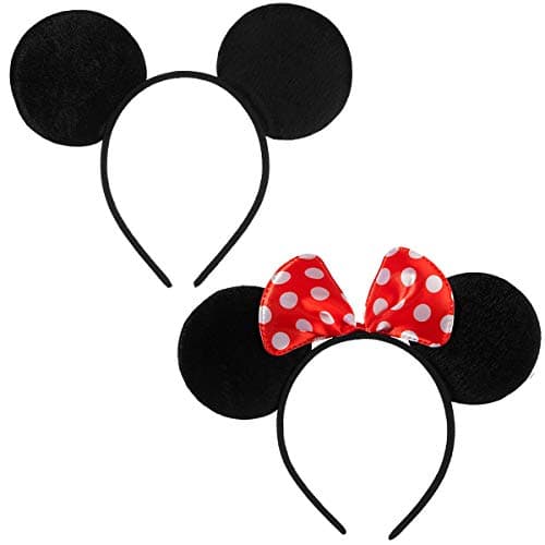 FANYITY 2 Pcs Mouse EarsMouse Costume Ears Headband for Children Mom Baby Girls Women Party