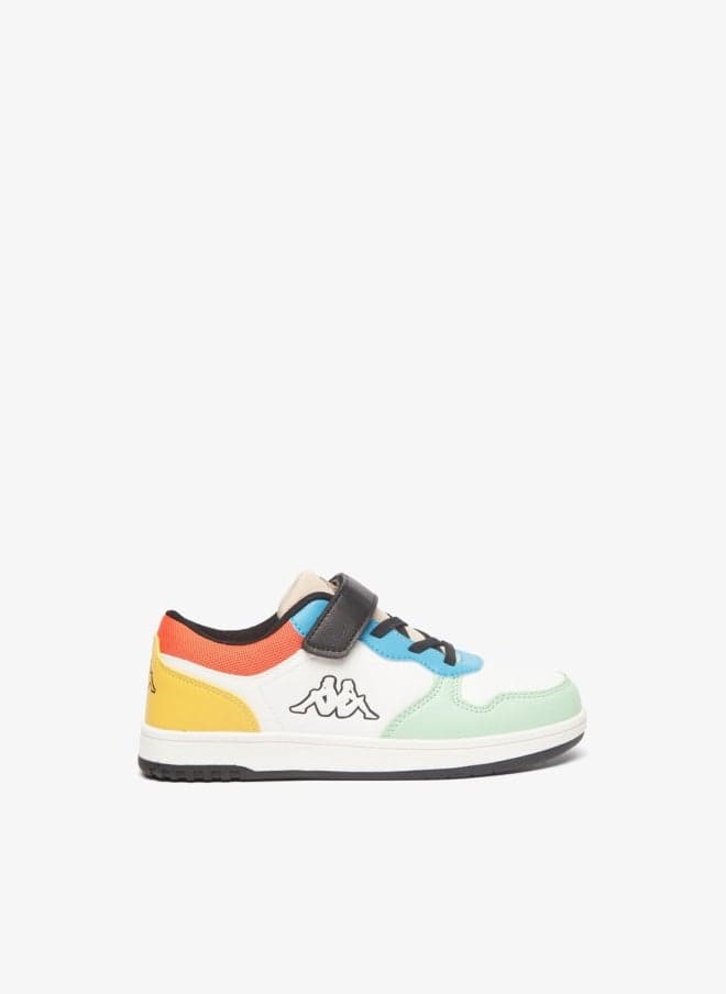 Boys' Colourblock Low-Ankle Sneakers with Hook and Loop Closure — 36 EU
