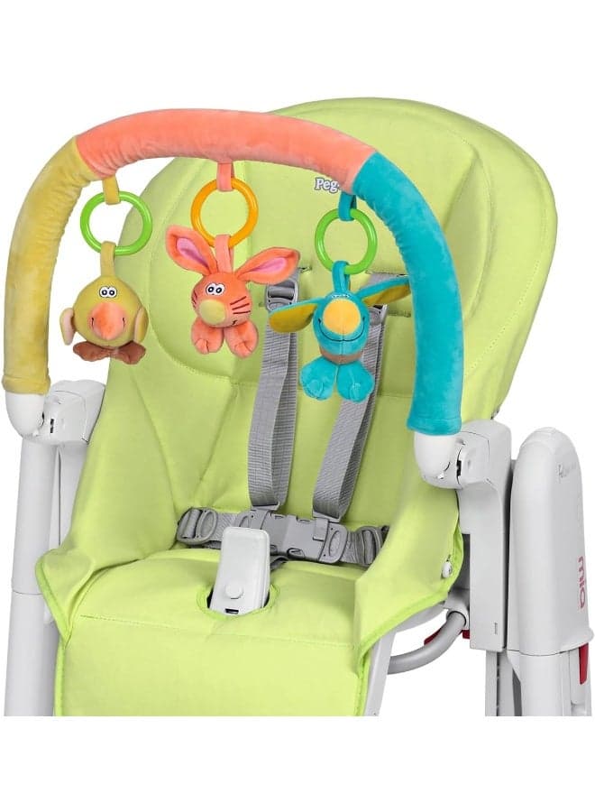 Peg Perego Tatamia Kit-High Chair Accessory-Soft Seat Cover & Play Bar-Verde (Light Green)