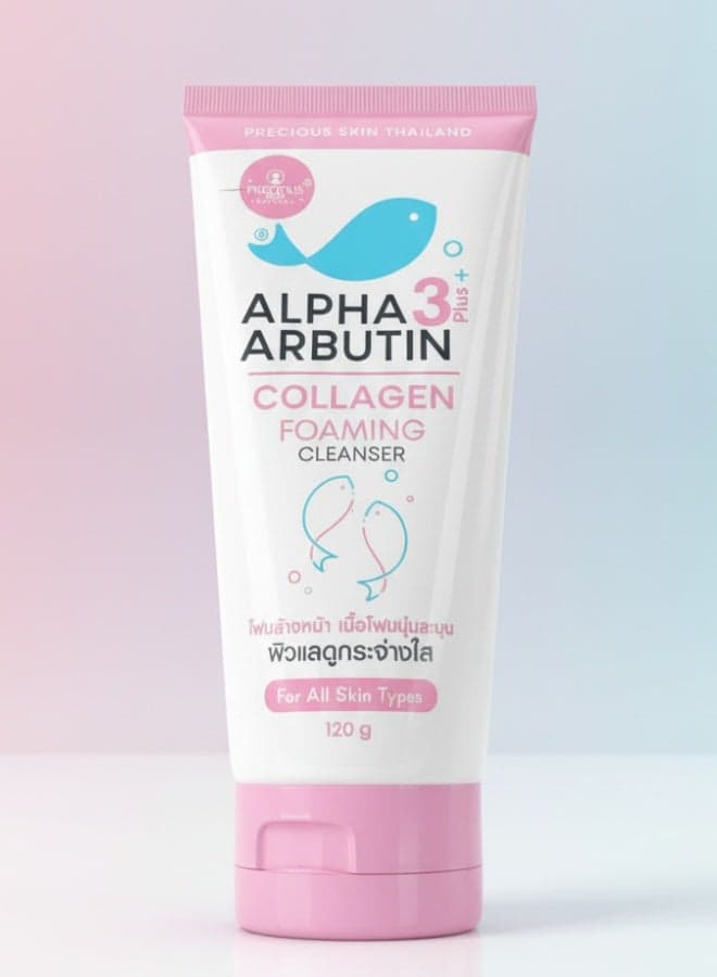 Alpha Arbutin 3 Plus Collagen Foaming Cleanser 120 g Brightening Whitening Deep Cleansing Face Wash Moisturizing