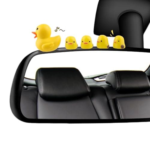 SINSETU 20 Pcs Mini Ducks Car Dashboard Decors Cute Rearview Mirror Ornaments Funny Interior Car Accessories with Adhesive Stickers for Automotive Window Home Garden Decorations