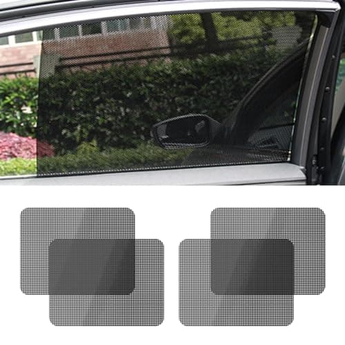 4PCS Car Side Window Sunshade Block UV Rays Car Privacy Protector Reuseable Static Cling Film Stickers Washable Car Window Shade for Baby Window Tint for Most Vehicles