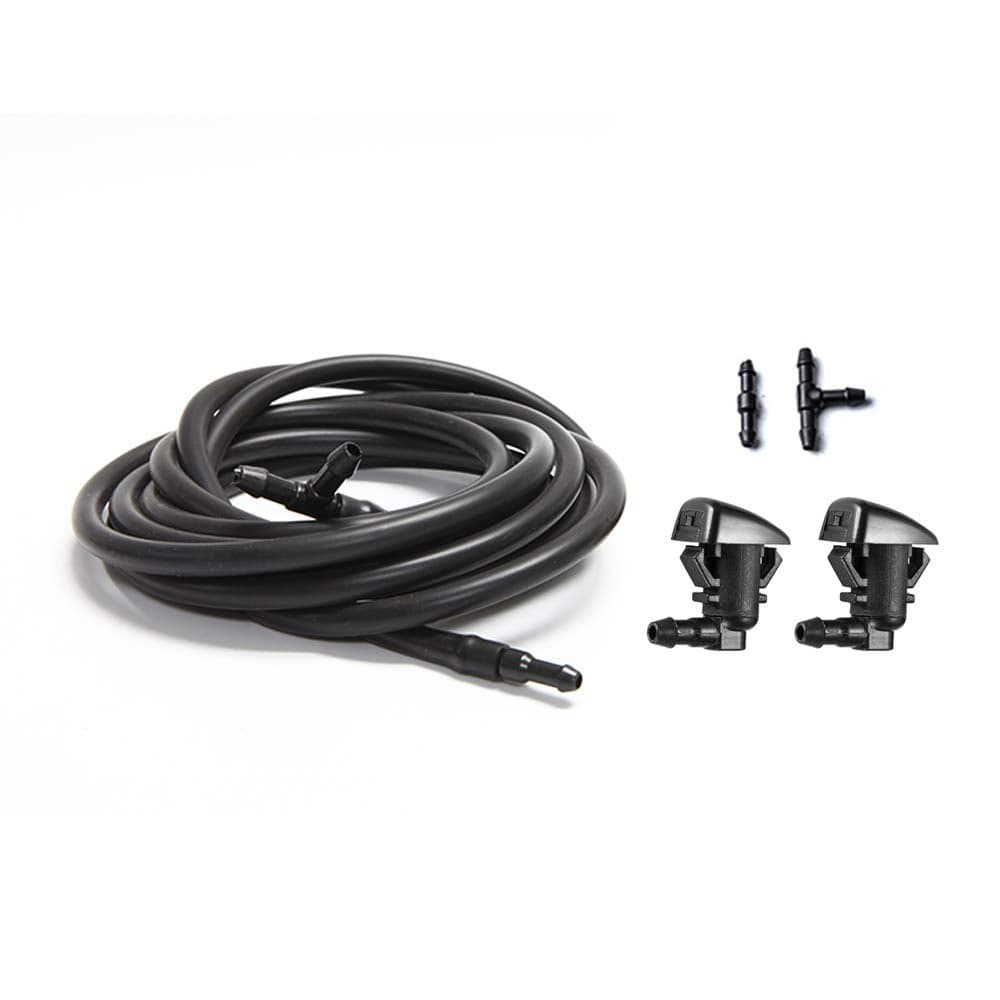 Front Windshield Washer Nozzles Kit for 20072011 Ford Edge 20072010 Lincoln MKX Base Sport Premium Sport Replaces OEM 7T4Z17603A Washer Jet and Fluid Hose with Connector