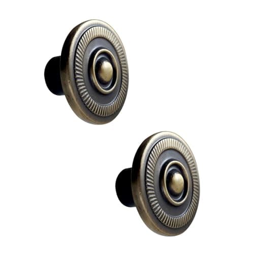 VOLO® Antique Brass Round Cabinet Drawer knobs (Pack of 2 Pcs)