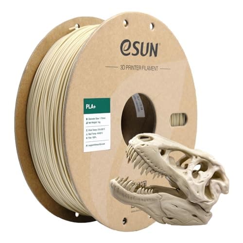 eSUN PLA Filament 175mm 3D Printer Filament PLA Plus Dimensional Accuracy 003mm 1KG Spool 22 LBS 3D Printing Filament for 3D Printers Bone White