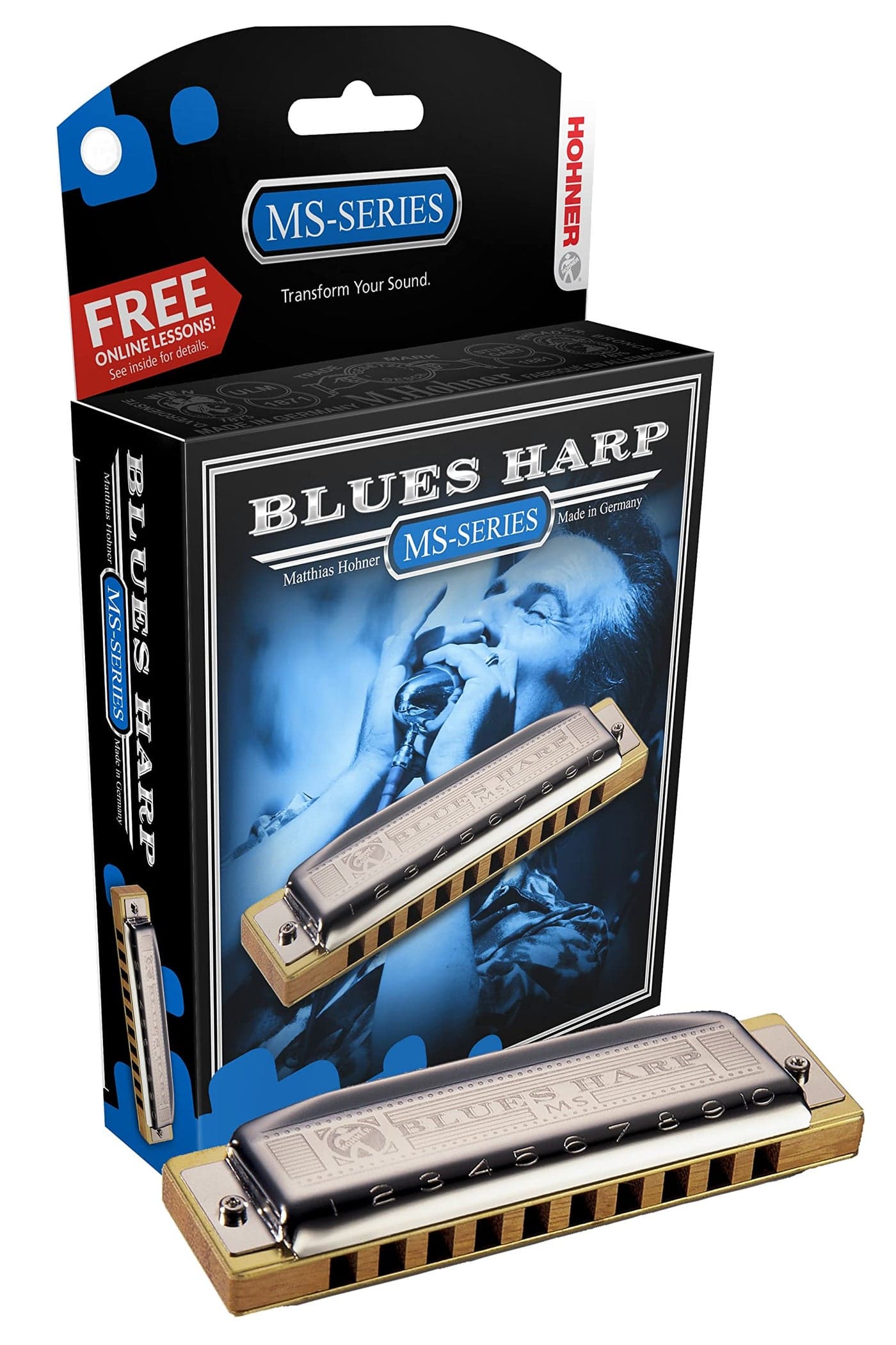 Hohner 532BX Blues Harp, Key of B Flat
