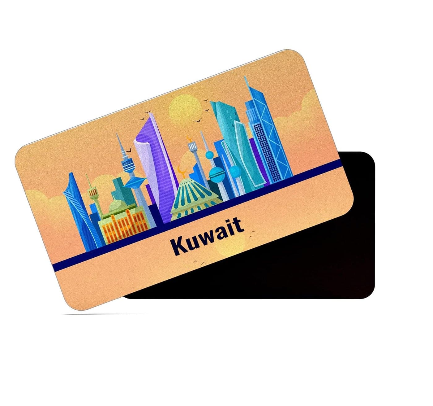 dhcrafts Rectangular Rubber Fridge MagnetMagnetic Card Orange Arabian Peninsula Kuwait Design Pack of 1 86cm x 54cm