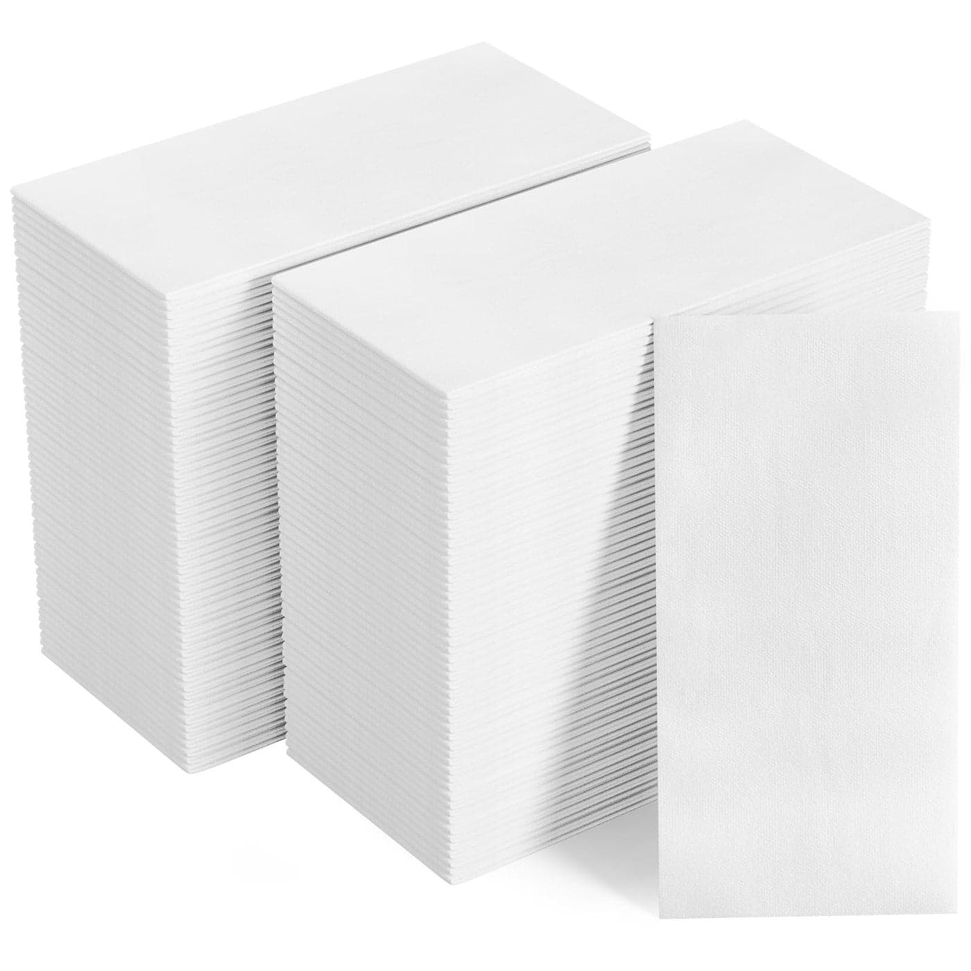 FOCUSLINE 480 Disposable Bathroom Napkins LinenFeel Paper Guest Towels Soft and Absorbent Paper Hand Towels Party Napkins for Bathroom Kitchen Dinner or Event White 12 x 17