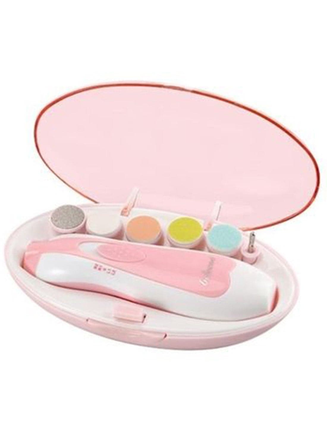 Baby Electric Nail File Drill For Baby No Sharp Claws Hurt, Nail Care Professional Manicure Pedicure System For Beauty Nail Art, 6 In 1 Safety Cutter Trimmer Clipper For Toes And Fingers (Pink)