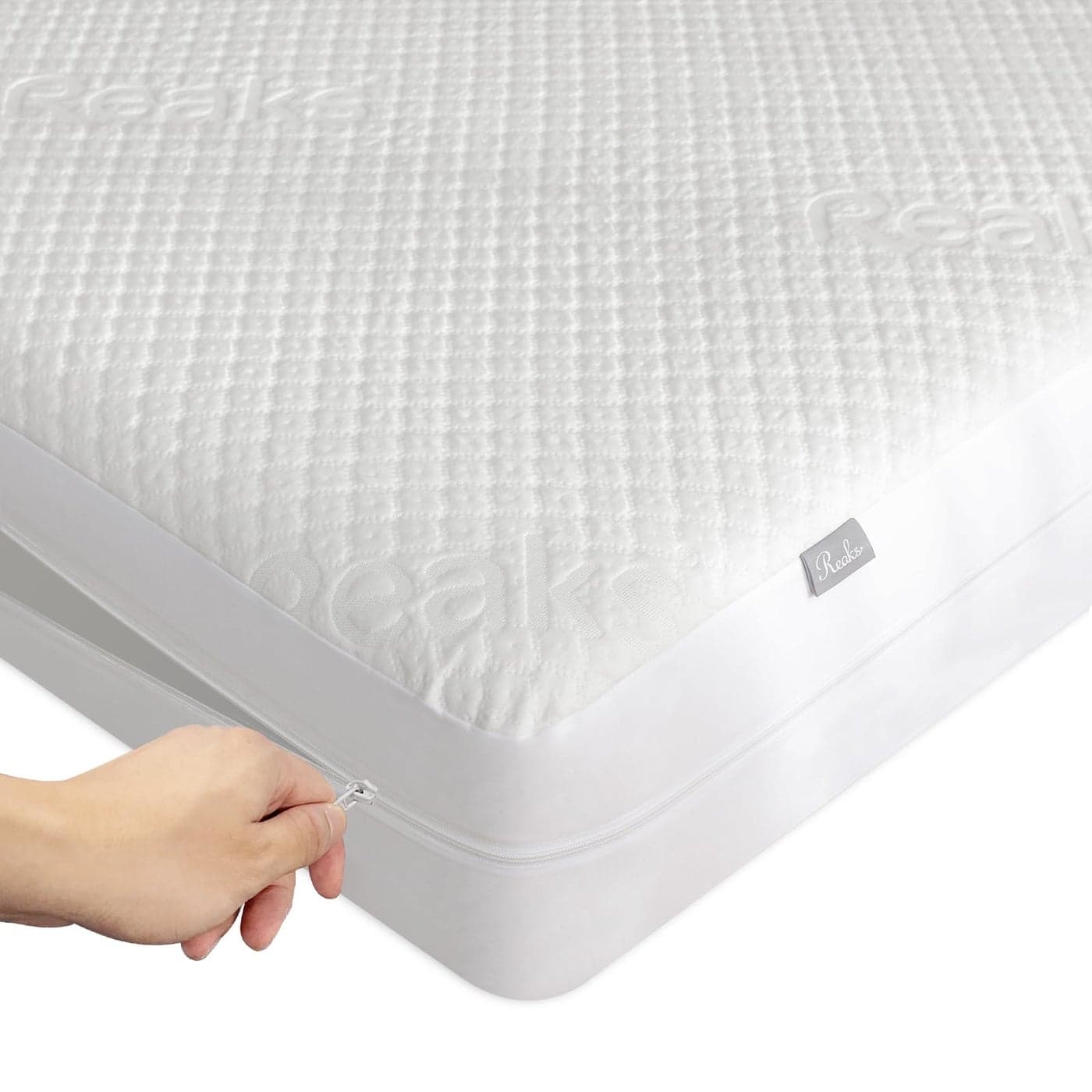 King Size Bamboo Rayon Mattress Protector with Zipper - 100% Waterproof Zippered Mattress Cover - Soft & Cooling Noiseless Bed Mattress Covers - Top Removable Mattress Encasement 10-12" Deep