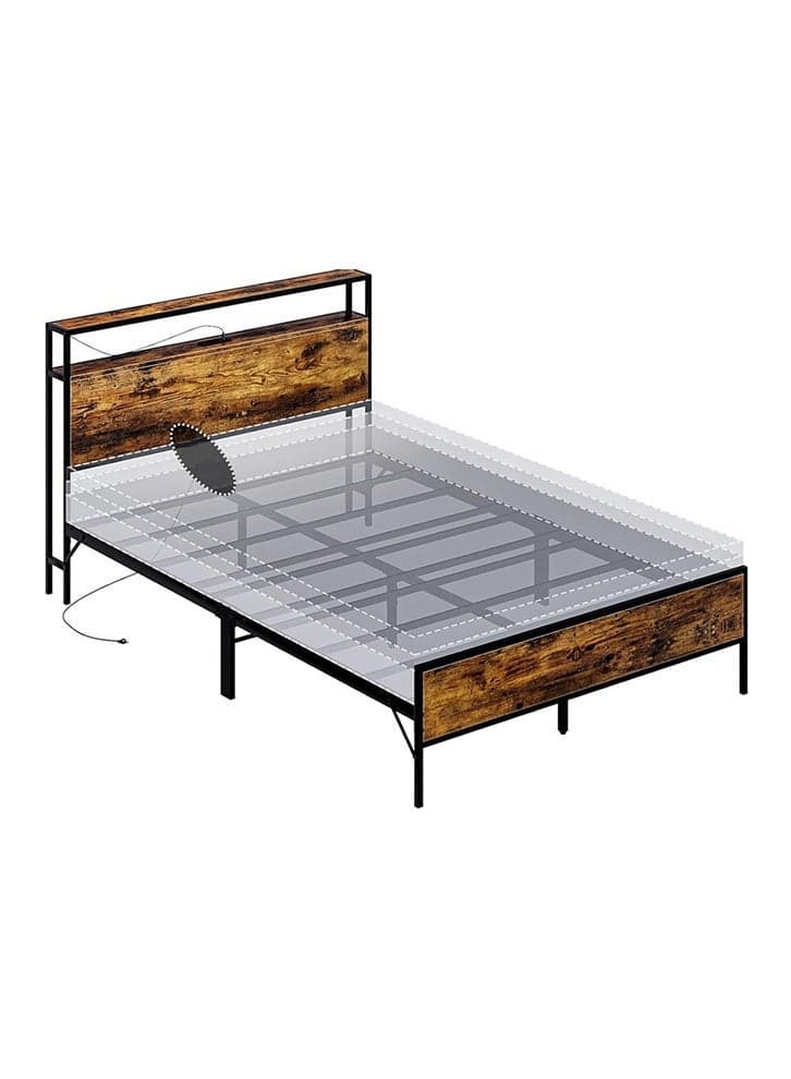 Bed Base and Storage Headboard for Bedroom to Decorate the Room