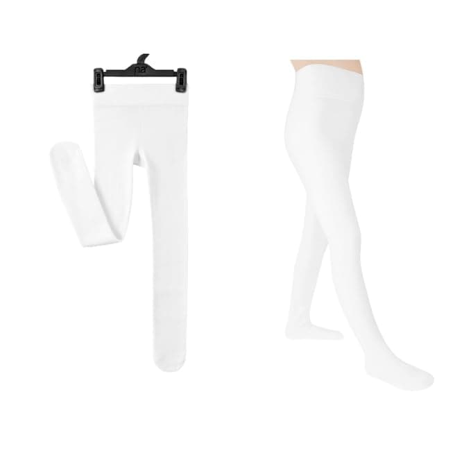 THE LITTLE LOOKERS Fleece Stocking | Fleece Stocking for Baby | Stockings for Girls | Tights for Baby | Stockings (IN, Age, 8 Years, 10 Years, White)