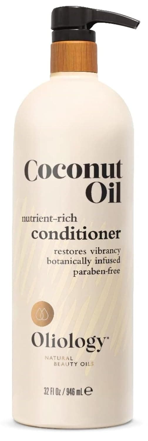 Oliology Nutrient Rich Coconut Oil Conditioner Restores Vibrancy Softens Hair Repairs Damaged Dry Weak Hair Intensely Hydrates Botanically Infused Paraben Free 32 fl oz