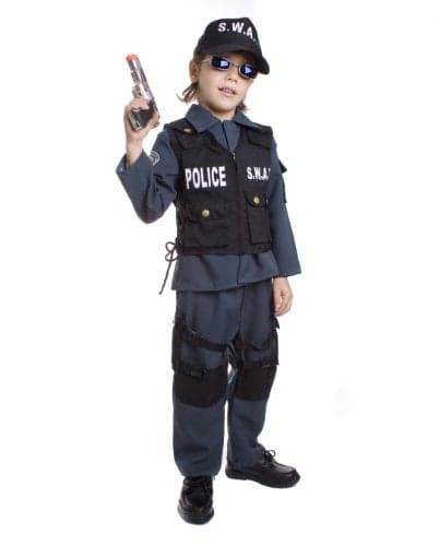 Dress Up America Kids SWAT Costume Deluxe SWAT Police Officer DressUp Set for Boys Girls