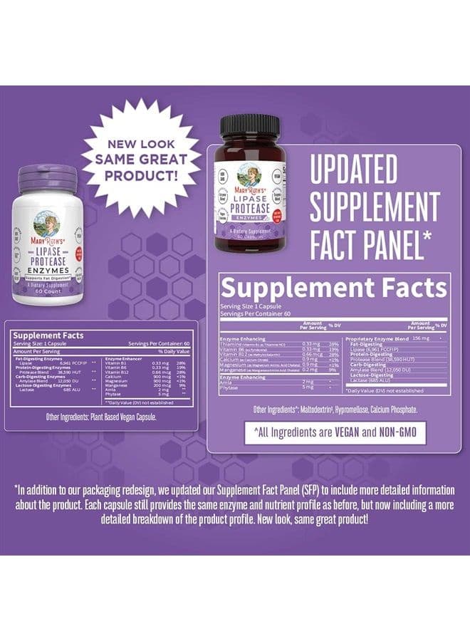 MaryRuth's | Liver Cleanse, Detox & Repair | Lipase Digestive Enzyme | Liver Health | Non-GMO, Vegan, Gluten Free | Up to 2 Month Supply | 60 Count Liver Capsules