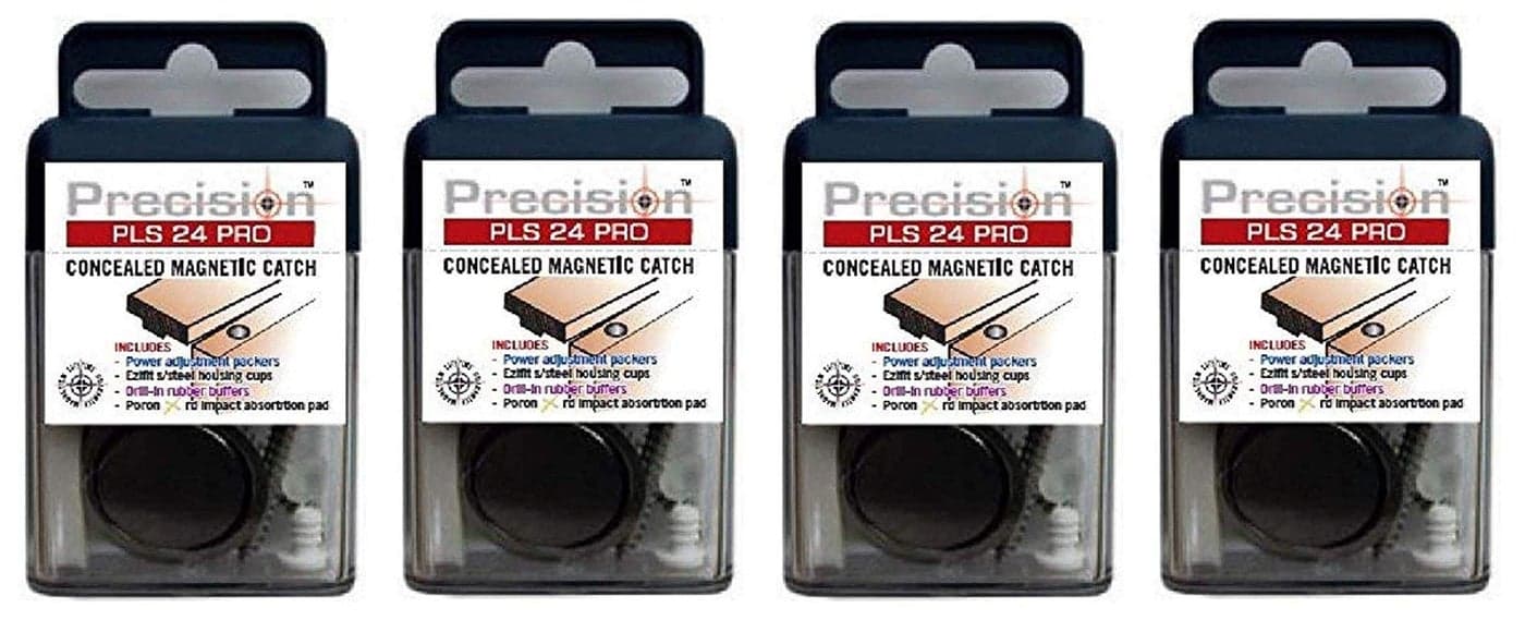 Precision Lock PLS-24 PRO Concealed Magnetic Catch (Fоur Paсk)